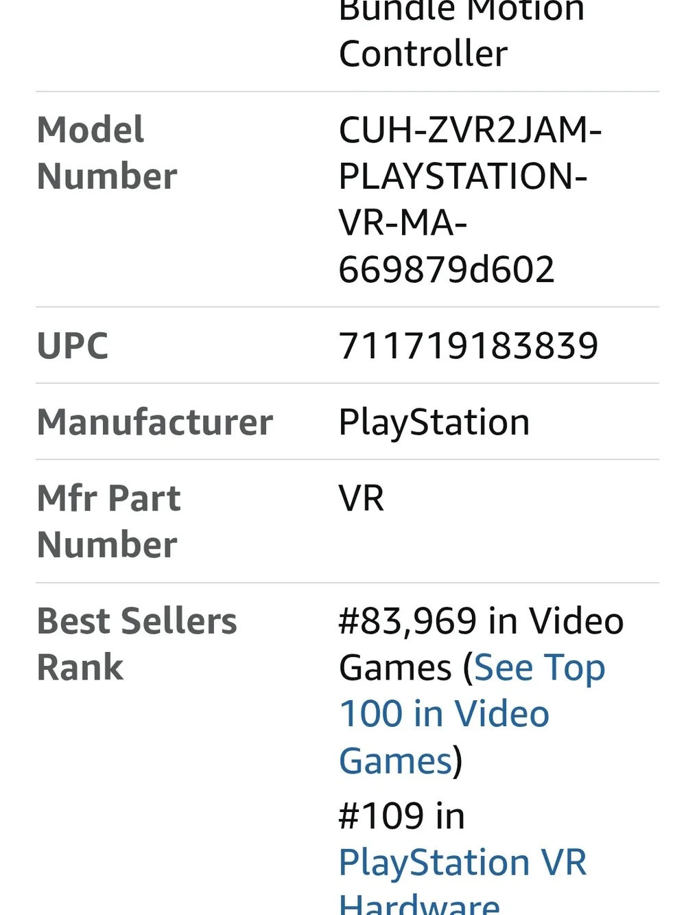 Sony vr accessory